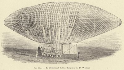 Le Deutschland, luchtschip van Dr Woelfert door French School