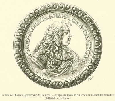 De hertog van Chaulnes, gouverneur van Bretagne door French School