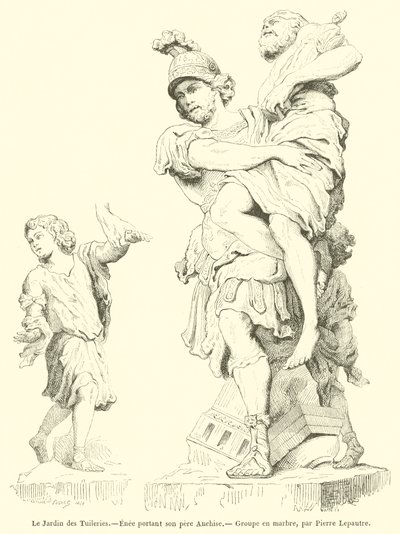 De Tuinen van de Tuilerieën, Aeneas draagt zijn vader Anchises door French School