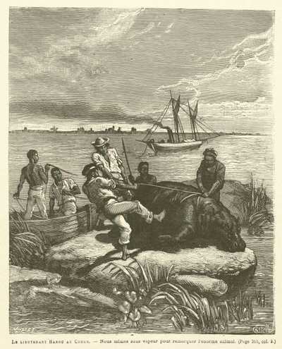 Luitenant Harou in Congo door French School