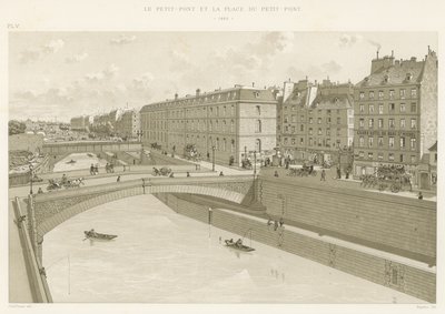 De Kleine Brug en het Plein van de Kleine Brug, 1880 door French School