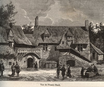 Le Plessis Mace - Maine-et-Loire, regio Pays de la Loire - gravure in 