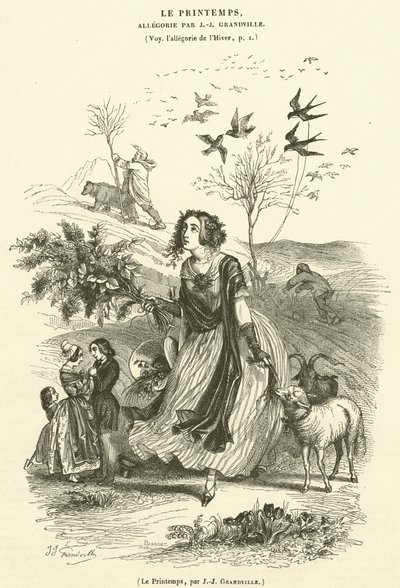 De Lente (gravure) door French School
