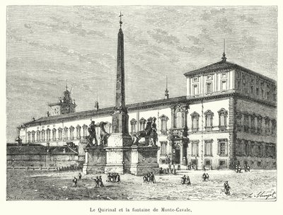 Het Quirinaal en de fontein van Monte-Cavallo door French School