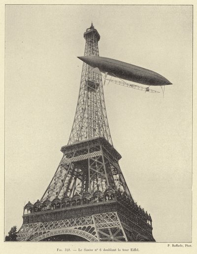 Le Santos no 6 doublant la tour Eiffel door French School