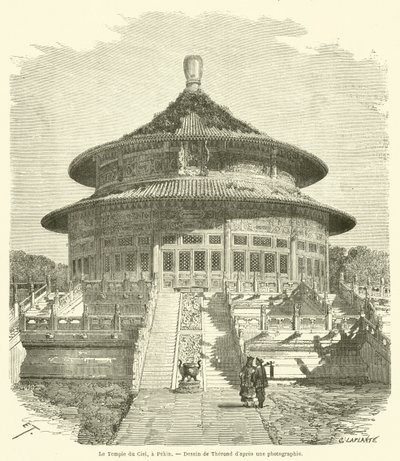 De Tempel van de Hemel in Peking door French School