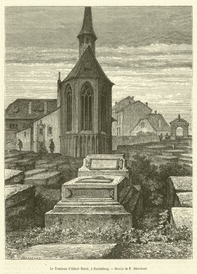 Het graf van Albrecht Dürer, in Neurenberg door French School