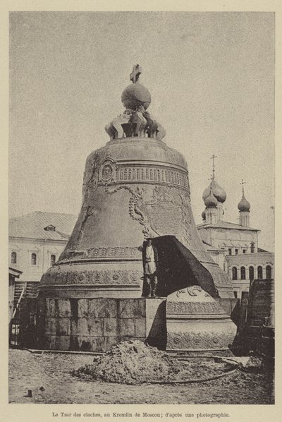 De Tsaar van de klokken, in het Kremlin van Moskou door French School