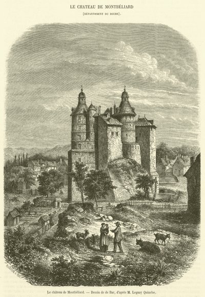 Het kasteel van Montbéliard door French School