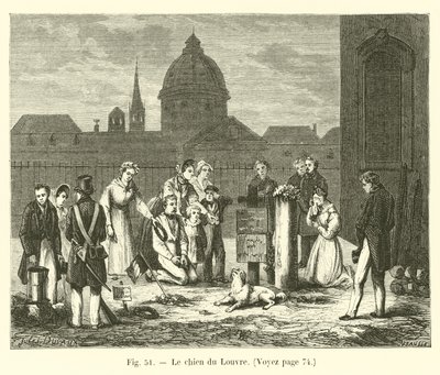 De hond van het Louvre door French School