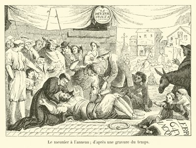 De molenaar met de ring; naar een gravure uit die tijd door French School