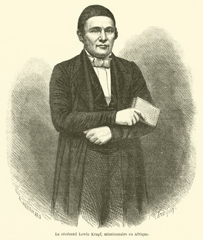 De eerwaarde Lewis Krapf, missionaris in Afrika door French School