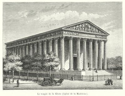 Le temple de la Gloire, kerk van de Madeleine door French School