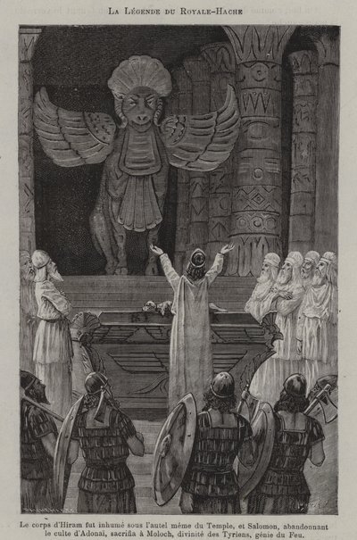 Legende van de Koninklijke Bijl (gravure) door French School
