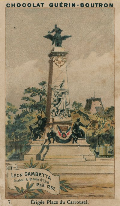 Léon Gambetta, Spreker & Staatsman, 1838-1882, Opgericht op Place du Carrousel door French School