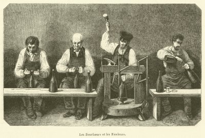 Les Boucheurs et les Ficeleurs door French School