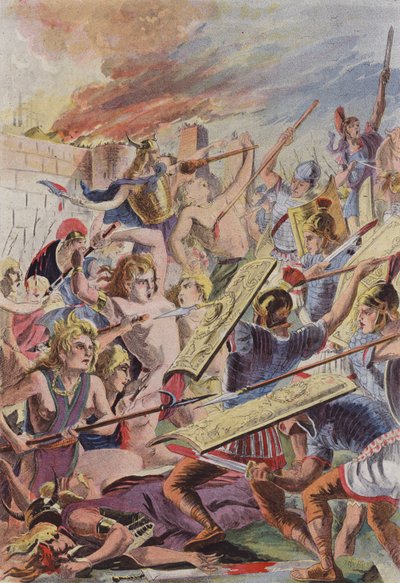 De Gallische vrouwen van Vercingetorix door French School