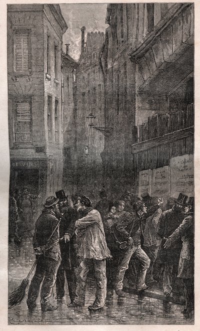 Les Posters - de mensen van Parijs worden wakker en vinden openbare mededelingen op alle muren die hen informeren over de staatsgreep op 2 december 1851 - in 