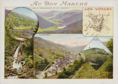 Les Vosges, kaart door French School