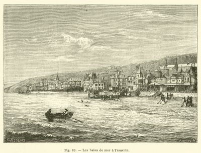 Zee baden in Trouville door French School