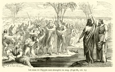 Het water van Egypte verandert in bloed door French School