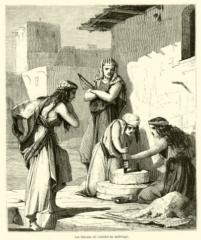 De vrouwen van Chaldea in slavernij door French School
