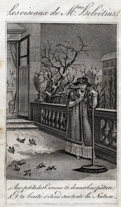 De vogels van Madame Helvetius (Anne Catherine Helvetius) in 