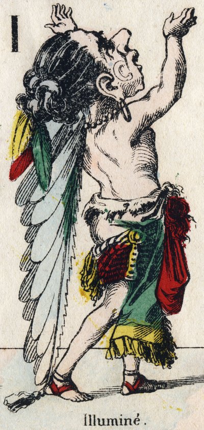 Letter I: Verlichten. Gravure in "Comic Alphabet". Nieuwe Epinal beeld. Lithografie Pinot et Sagaire, uitgevers, tussen 1860 en 1888 door French School