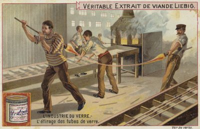 Liebig kaart met de glasindustrie door French School