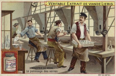 Liebig kaart met de glasindustrie door French School