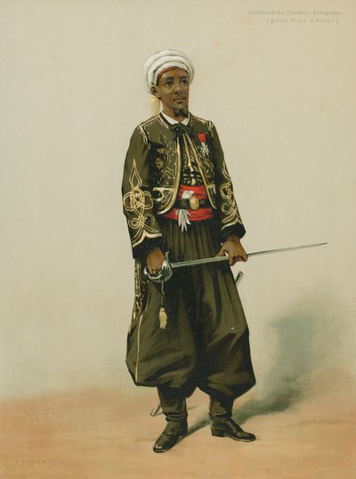 Luitenant van de Senegalese Zouaven, grote diensttenue door French School
