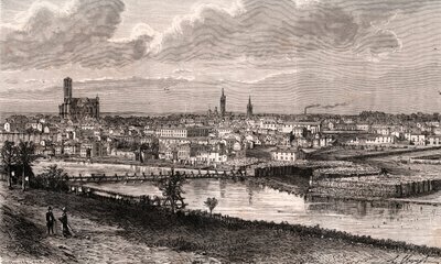Limoges - Haute-Vienne - gravure in 