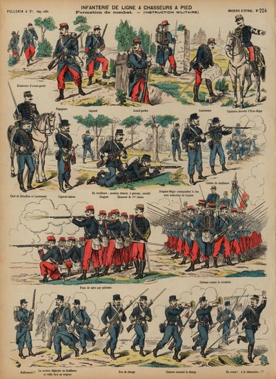 Linie-infanterie en jagers van het Franse leger door French School