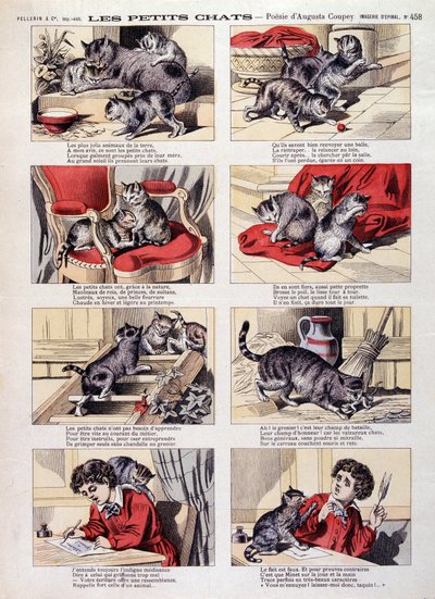 Kleine katten - Epinal afbeelding door French School