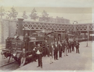 Locomotief CAIL, gebouwd ca. 1866-67, bij Pont de Courcelles, Parijs, ca. 1867 door French School