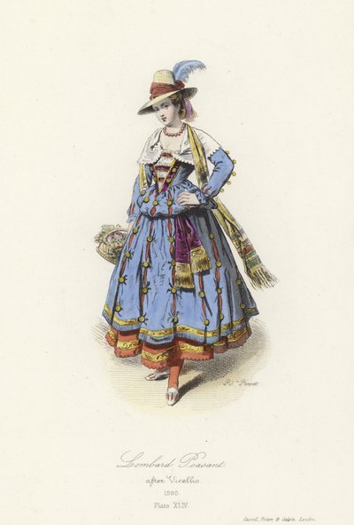Lombardische boer door French School