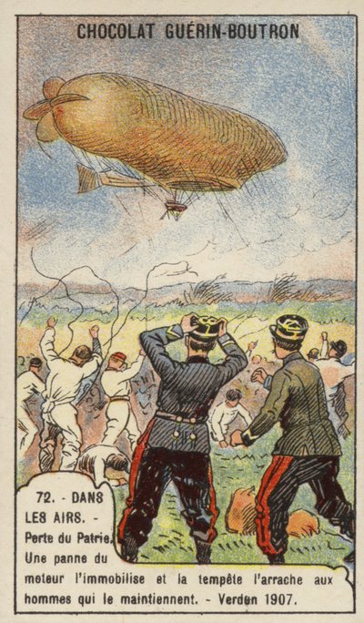 Verlies van het Franse militaire luchtschip Patrie, Verdun door French School