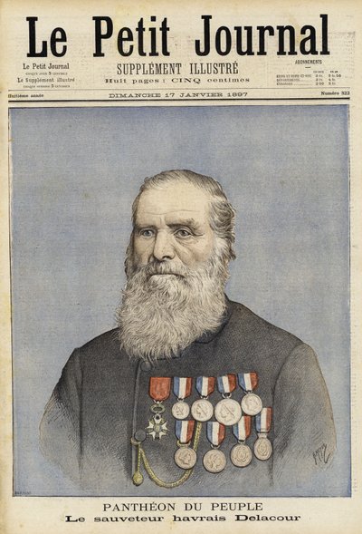 Louis-Joseph-André Delacour, Franse zeeman en redder door French School