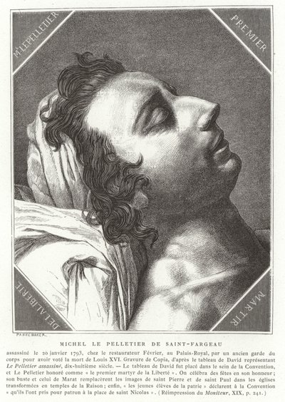 Louis-Michel le Peletier, markies van Saint-Fargeau, Franse revolutionaire politicus, 1793 door French School