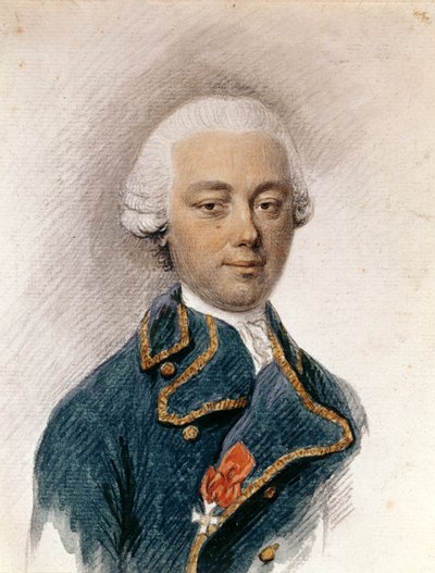Louis Antoine de Bougainville (1729-1811) als jonge man, ca. 1755 door French School