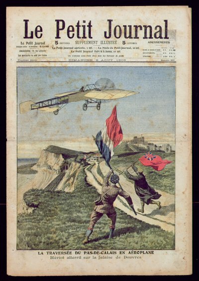 Louis Bleriot (1872-1936) landt in Dover, uit 
