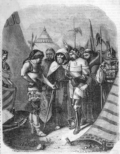 Louis II de la Tremoille (La Trimouille) (1460-1525). Engelse Generaal. Gekke Oorlog (1485-1488). La Tremoille besluit de medeplichtigen van de Hertog van Orleans te doden. door French School