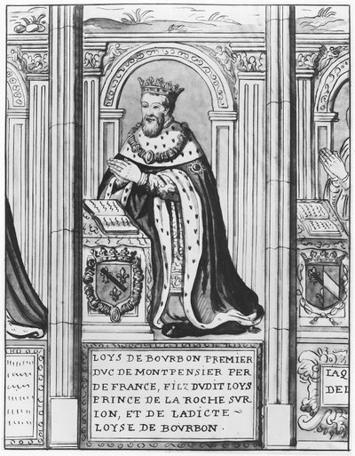 Lodewijk II van Bourbon, Hertog van Montpensier (litho) door French School