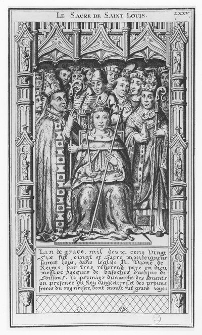 Lodewijk IX van Frankrijk (gravure) door French School