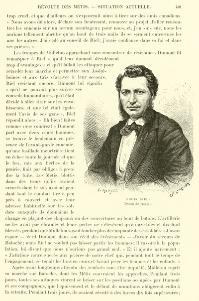 Louis Riel, Canadese politicus en leider van de Métis-bevolking van de Canadese prairies door French School