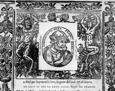 Louis VI Le Gros - in "Portretten van de koningen van Frankrijk" door French School