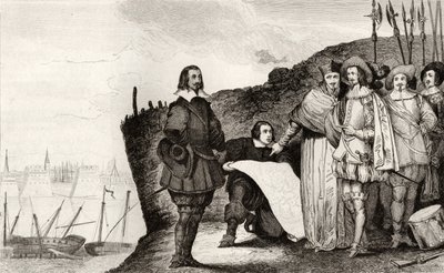 Lodewijk XIII (1602-43) bij het beleg van La Rochelle in oktober 1628, uit 