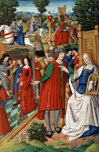 Lodewijk XII en Anna van Bretagne door French School