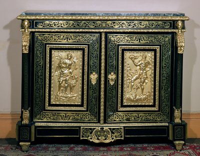 Louis XIV-stijl kabinet, deuren versierd met boullewerk en vergulde reliëfs door French School