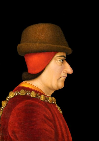 Lodewijk XI (1423-83) Koning van Frankrijk (olieverf op doek) door French School